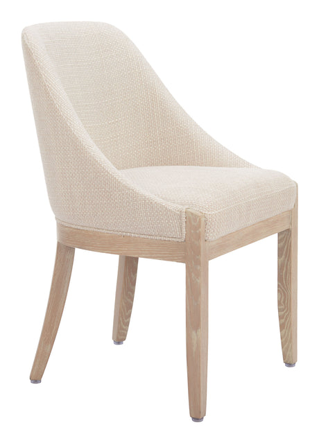Calmo Beige Dining Chair by Zuomod at Eve Furniture