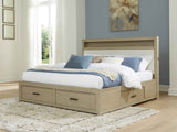 Calmoro Gray Bookcase Storage Panel Bedroom Set by Ashley at Eve Furniture