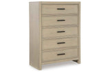 Calmoro Gray Bookcase Storage Panel Bedroom Set by Ashley at Eve Furniture