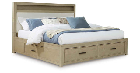 Calmoro Gray Bookcase Storage Panel Bedroom Set by Ashley at Eve Furniture
