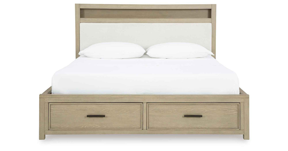 Calmoro Gray Bookcase Storage Panel Bedroom Set by Ashley at Eve Furniture
