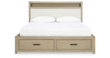 Calmoro Gray Bookcase Storage Panel Bedroom Set by Ashley at Eve Furniture