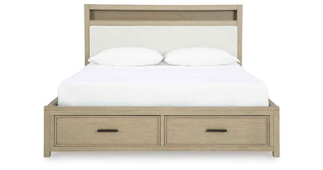 Calmoro Gray Bookcase Storage Panel Bedroom Set by Ashley at Eve Furniture
