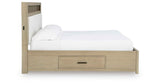 Calmoro Gray Bookcase Storage Panel Bedroom Set by Ashley at Eve Furniture