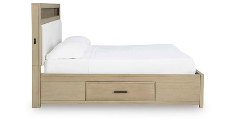 Calmoro Gray Bookcase Storage Panel Bedroom Set by Ashley at Eve Furniture