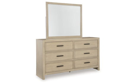 Calmoro Gray Dresser and Mirror by Ashley at Eve Furniture