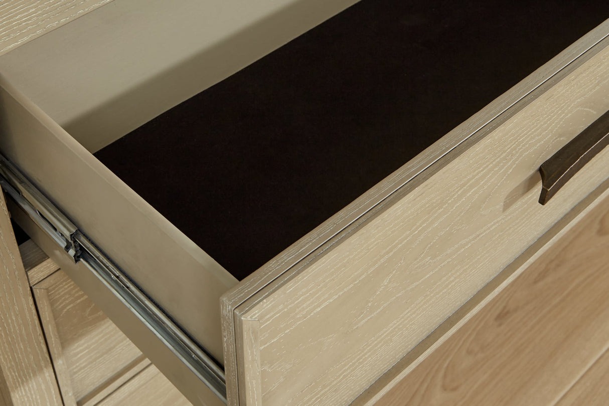 Calmoro Gray Dresser and Mirror by Ashley at Eve Furniture