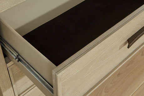 Calmoro Gray Dresser and Mirror by Ashley at Eve Furniture