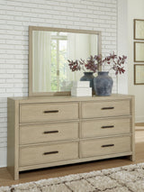 Calmoro Gray Dresser and Mirror by Ashley at Eve Furniture