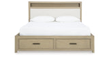 Calmoro Gray King Bookcase Bed by Ashley at Eve Furniture