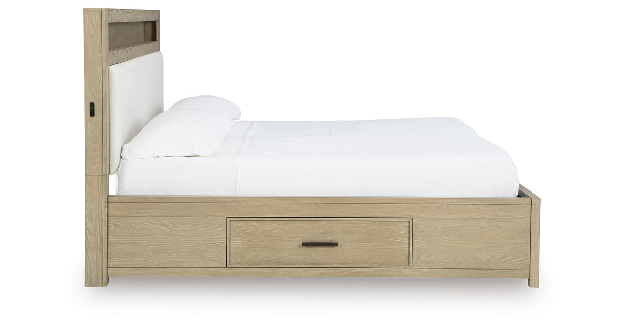 Calmoro Gray Queen Bookcase Bed by Ashley at Eve Furniture
