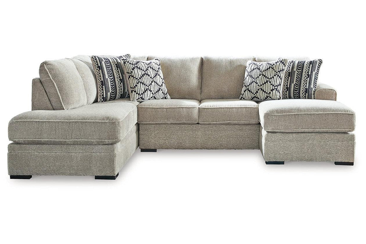 Calnita Sisal 2-Piece Left Arm Facing (LAF) Chaise Sectional by Ashley at Eve Furniture