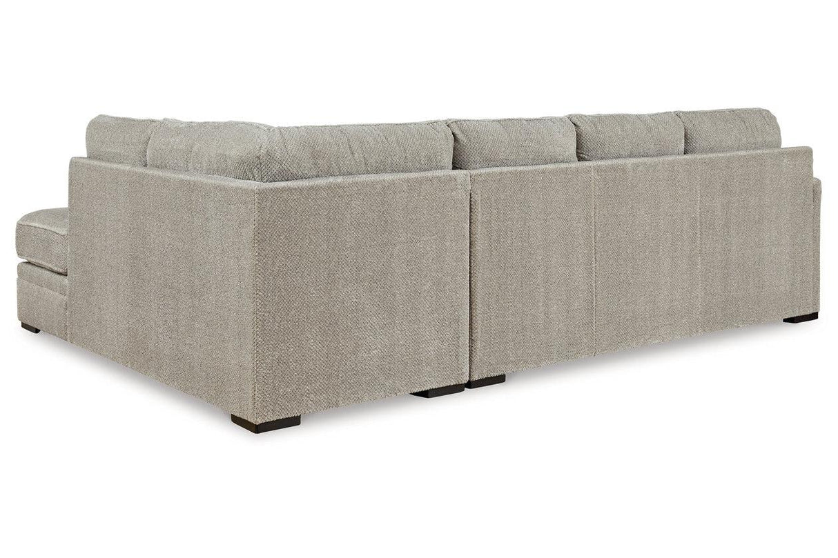 Calnita Sisal 2-Piece Right Arm Facing (RAF) Chaise Sectional by Ashley at Eve Furniture