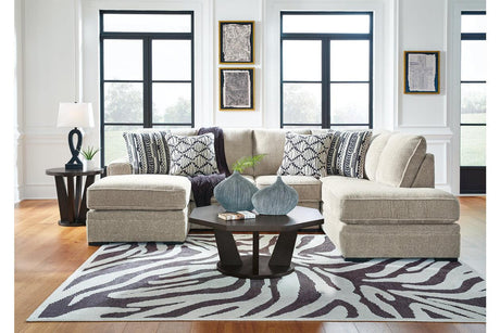 Calnita Sisal 2-Piece Right Arm Facing (RAF) Chaise Sectional by Ashley at Eve Furniture