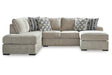 Calnita Sisal 2-Piece Sectional with Chaise by Ashley at Eve Furniture