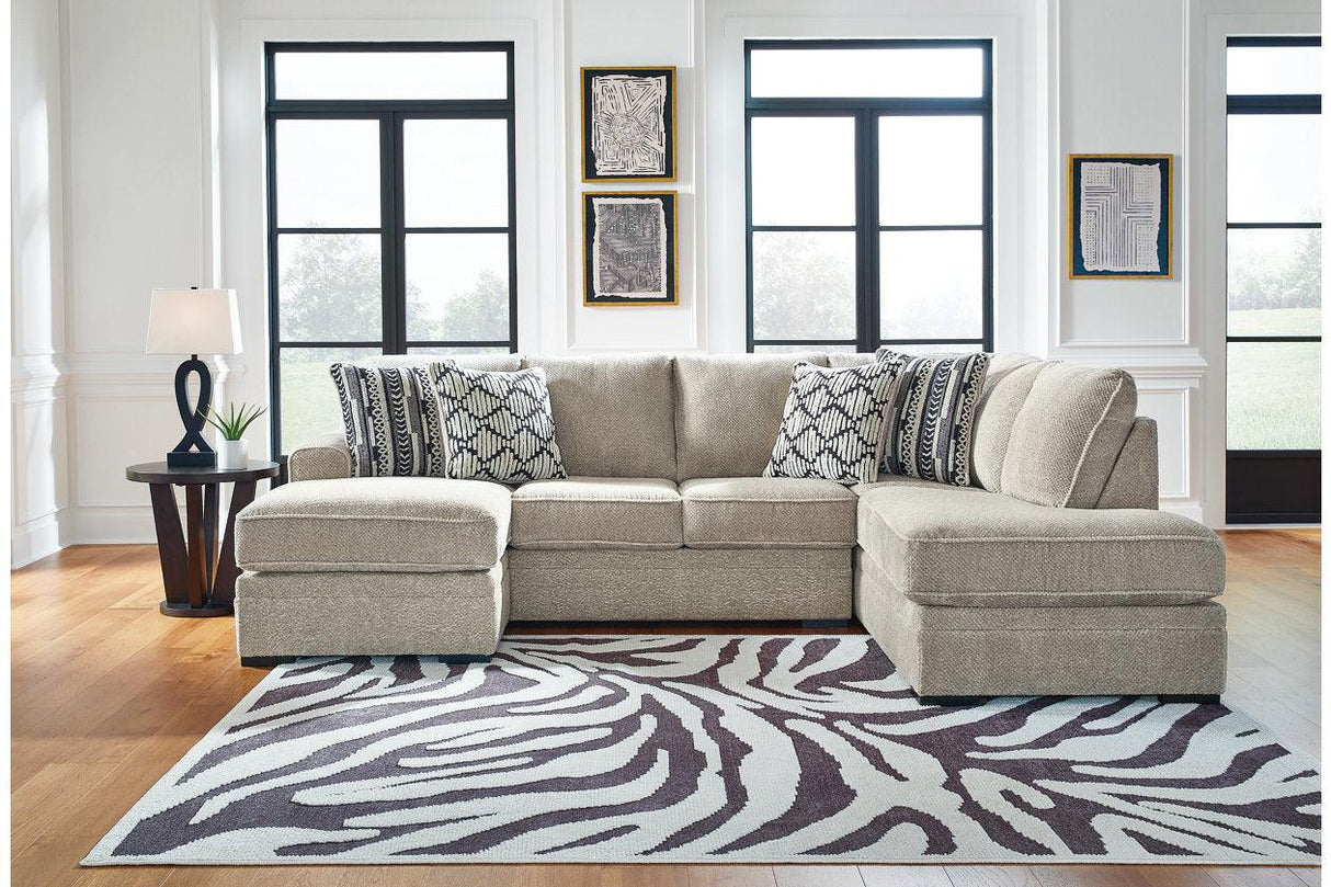 Calnita Sisal 2-Piece Sectional with Chaise by Ashley at Eve Furniture