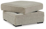 Calnita Sisal Ottoman With Storage by Ashley at Eve Furniture