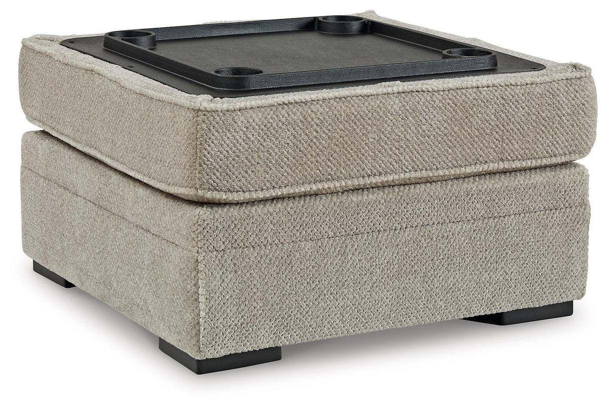 Calnita Sisal Ottoman With Storage by Ashley at Eve Furniture