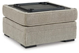 Calnita Sisal Ottoman With Storage by Ashley at Eve Furniture