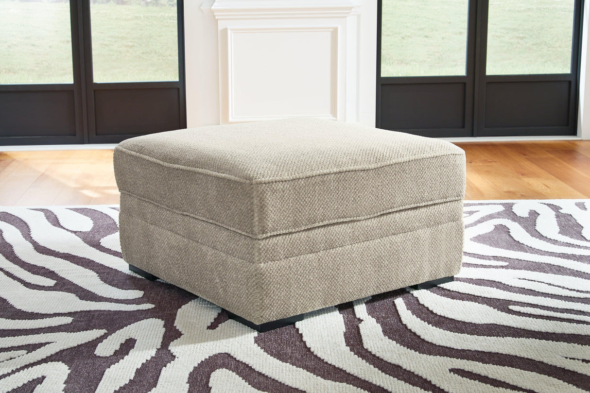 Calnita Sisal Ottoman With Storage by Ashley at Eve Furniture