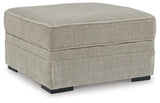 Calnita Sisal Ottoman With Storage by Ashley at Eve Furniture