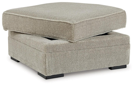 Calnita Sisal Ottoman With Storage by Ashley at Eve Furniture