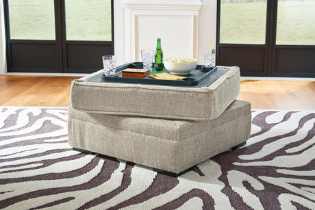Calnita Sisal Ottoman With Storage by Ashley at Eve Furniture