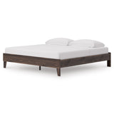 Calverson Brown King Platform Base Bed by Ashley at Eve Furniture