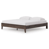 Calverson Brown King Platform Base Bed by Ashley at Eve Furniture