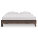 Calverson Brown King Platform Base Bed by Ashley at Eve Furniture