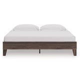 Calverson Brown King Platform Base Bed by Ashley at Eve Furniture