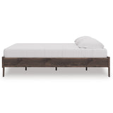 Calverson Brown King Platform Base Bed by Ashley at Eve Furniture