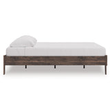 Calverson Brown King Platform Base Bed by Ashley at Eve Furniture