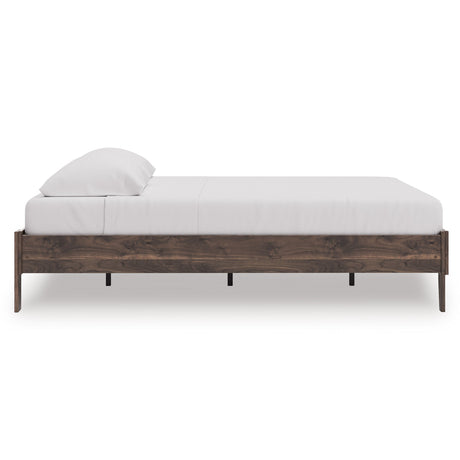 Calverson Brown King Platform Base Bed by Ashley at Eve Furniture