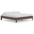 Calverson Brown King Platform Base Bed by Ashley at Eve Furniture