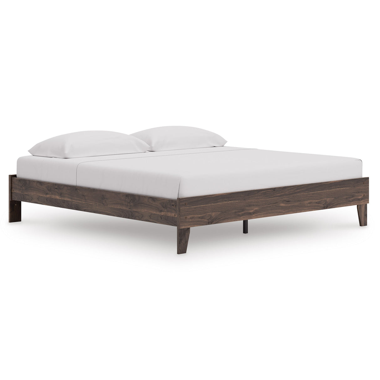 Calverson Brown King Platform Base Bed by Ashley at Eve Furniture