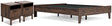 Calverson Full Platform Bed with 2 Nightstands in Mocha by Ashley at Eve Furniture