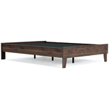 Calverson Full Platform Bed with Mattress in Mocha