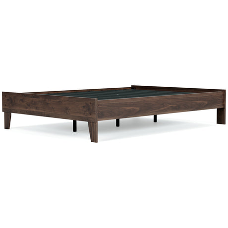 Calverson Full Platform Bed with Mattress in Mocha