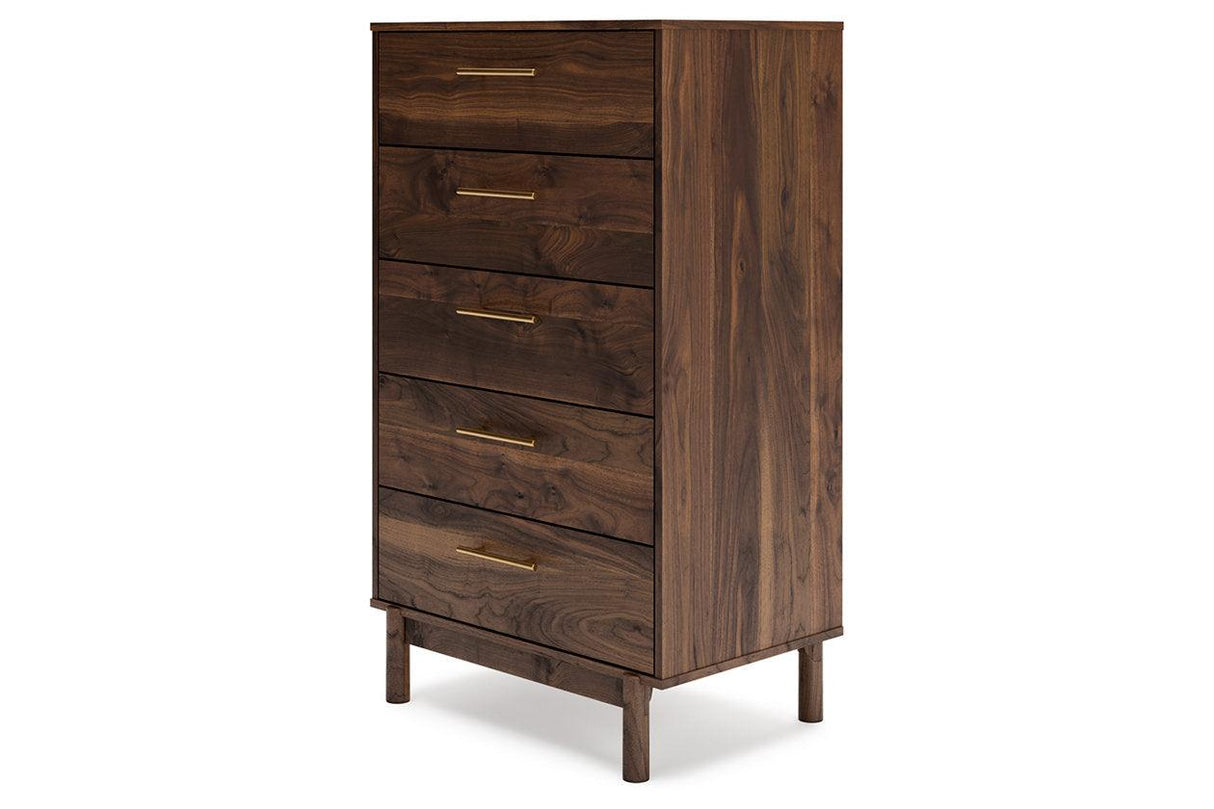 Calverson Mocha Chest of Drawers by Ashley at Eve Furniture