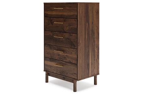 Calverson Mocha Chest of Drawers by Ashley at Eve Furniture
