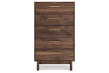 Calverson Mocha Chest of Drawers by Ashley at Eve Furniture