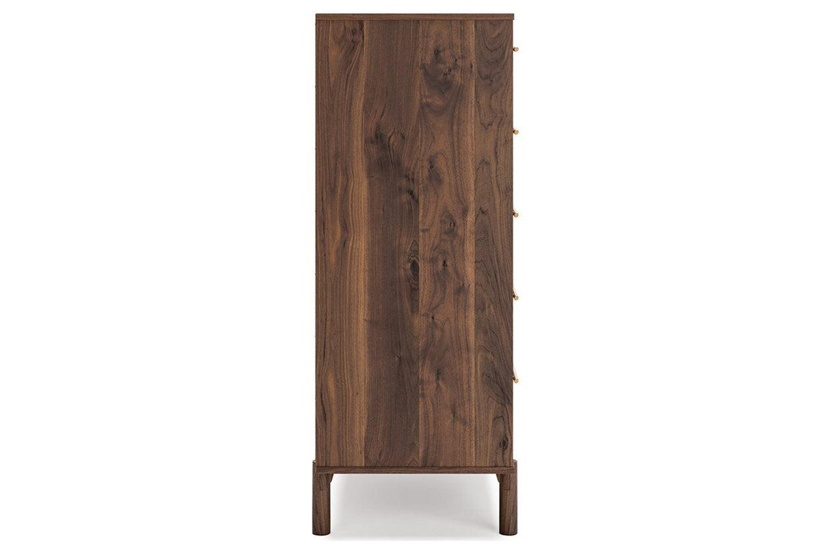 Calverson Mocha Chest of Drawers by Ashley at Eve Furniture