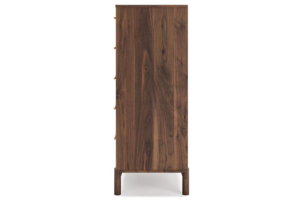 Calverson Mocha Chest of Drawers by Ashley at Eve Furniture