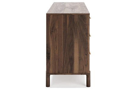 Calverson Mocha Dresser by Ashley at Eve Furniture