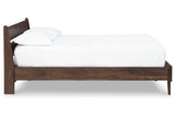 Calverson Mocha Full Panel Platform Bed by Ashley at Eve Furniture