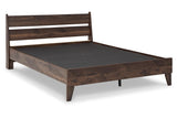 Calverson Mocha Full Panel Platform Bed by Ashley at Eve Furniture