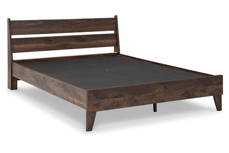 Calverson Mocha Full Panel Platform Bed by Ashley at Eve Furniture