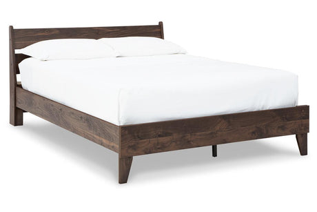 Calverson Mocha Full Panel Platform Bed by Ashley at Eve Furniture