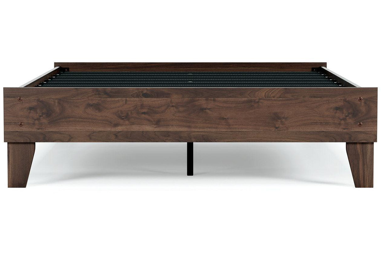 Calverson Mocha Full Platform Bed by Ashley at Eve Furniture
